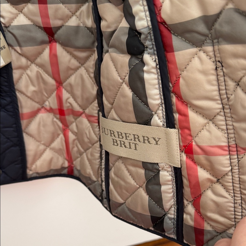Burberry Women's Quilted Puffer Jacket - Dark Blue - Picture 4 of 10